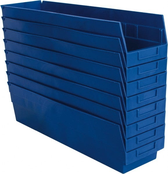 Plastic Hopper Shelf Bin: Blue MPN:QSB206BLCS