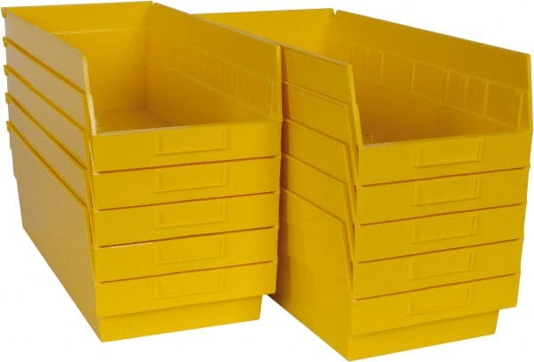 Plastic Hopper Shelf Bin: Yellow MPN:QSB208YLCS