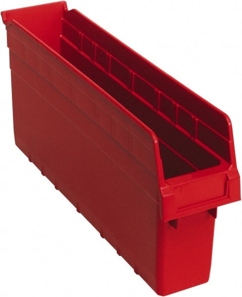 Plastic Hopper Shelf Bin: Red MPN:QSB803RD