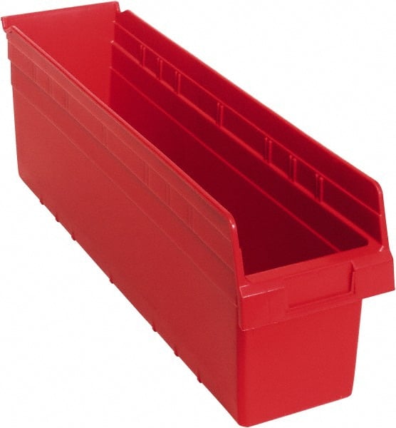 Plastic Hopper Shelf Bin: Red MPN:QSB806RD