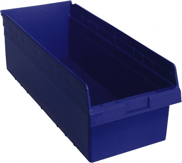 Plastic Hopper Shelf Bin: Blue MPN:QSB816BL