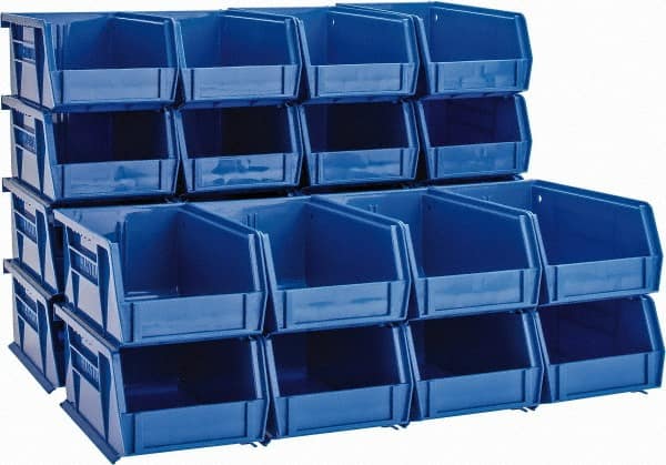 Plastic Hopper Stacking Bin: Blue MPN:QUS220BLCS