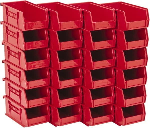 Plastic Hopper Stacking Bin: Red MPN:QUS220RDCS