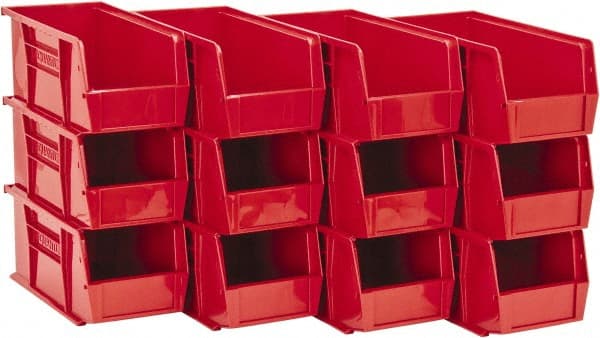 Plastic Hopper Stacking Bin: Red MPN:QUS230RDCS