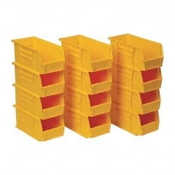 Plastic Hopper Stacking Bin: Yellow MPN:QUS230YLCS