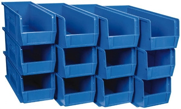 Plastic Hopper Stacking Bin: Blue MPN:QUS234BLCS