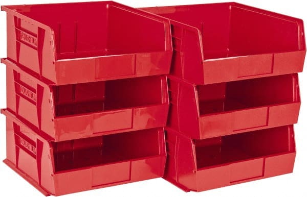 Plastic Hopper Stacking Bin: Red MPN:QUS235RDCS