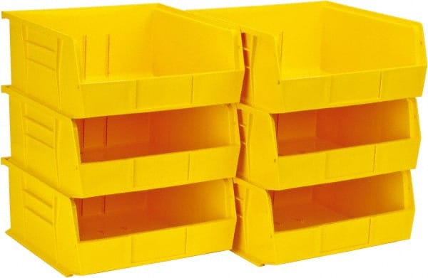 Plastic Hopper Stacking Bin: Yellow MPN:QUS235YLCS