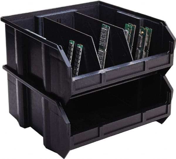 Plastic Hopper Stacking Bin: Black MPN:QUS239COCS