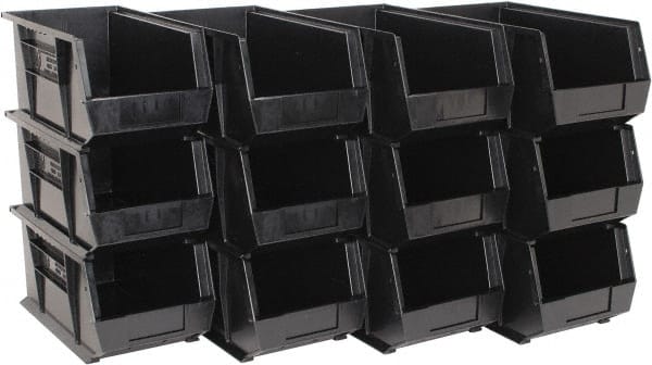 Plastic Hopper Stacking Bin: Black MPN:QUS240COCS