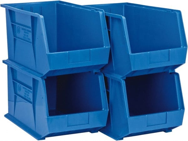 Plastic Hopper Stacking Bin: Blue MPN:QUS260BLCS