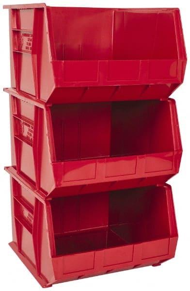 Plastic Hopper Stacking Bin: Red MPN:QUS270RDCS