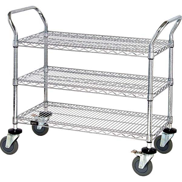 Utility Cart: Stainless Steel, Silver MPN:WRSC-1836-3