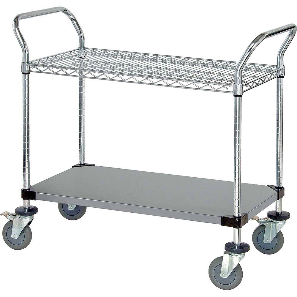 Utility Cart: Stainless Steel, Silver MPN:WRSC-1836SS-2S