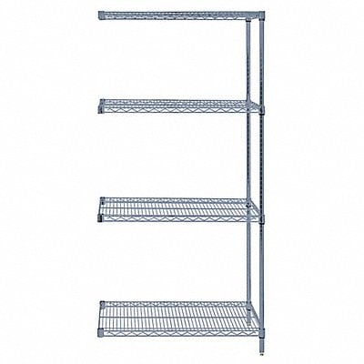 Wire Shelving Add-On Kit Gray MPN:AD63-1824GY