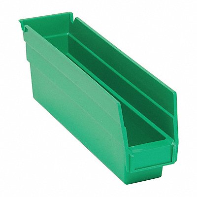 F0612 Shelf Bin Green Polypropylene 4 in MPN:QSB100GN