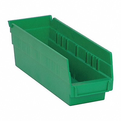 F0613 Shelf Bin Green Polypropylene 4 in MPN:QSB101GN