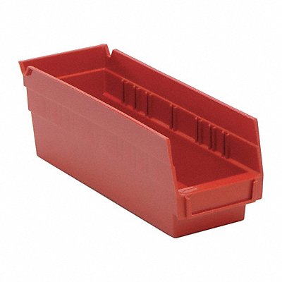 F0613 Shelf Bin Red Polypropylene 4 in MPN:QSB101RD