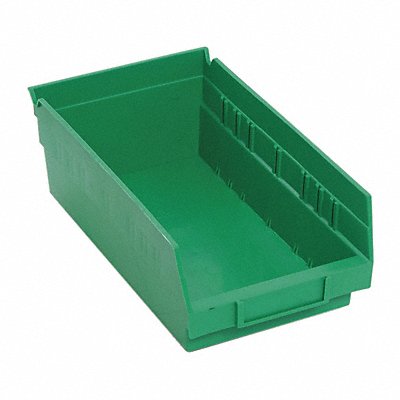 F0614 Shelf Bin Green Polypropylene 4 in MPN:QSB102GN