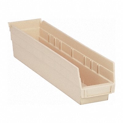 F0617 Shelf Bin Ivory Polypropylene 4 in MPN:QSB103IV