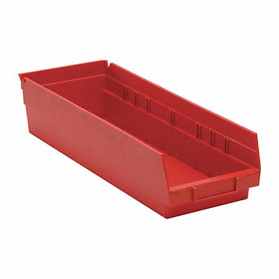 F0618 Shelf Bin Red Polypropylene 4 in MPN:QSB104RD