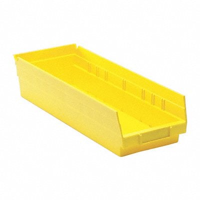 F0618 Shelf Bin Yellow Polypropylene 4 in MPN:QSB104YL