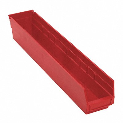 F0621 Shelf Bin Red Polypropylene 4 in MPN:QSB105RD