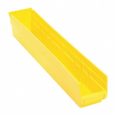 F0621 Shelf Bin Yellow Polypropylene 4 in MPN:QSB105YL