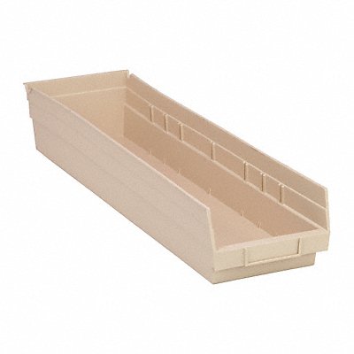 F0622 Shelf Bin Ivory Polypropylene 4 in MPN:QSB106IV