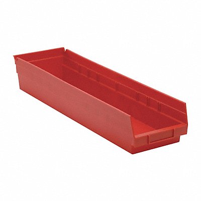 F0622 Shelf Bin Red Polypropylene 4 in MPN:QSB106RD