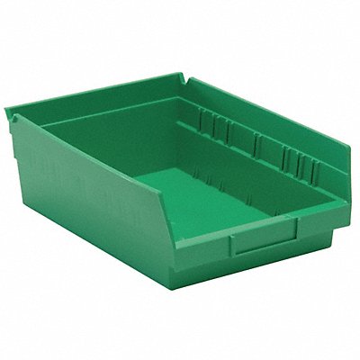 F0615 Shelf Bin Green Polypropylene 4 in MPN:QSB107GN