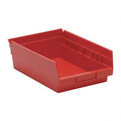 F0615 Shelf Bin Red Polypropylene 4 in MPN:QSB107RD