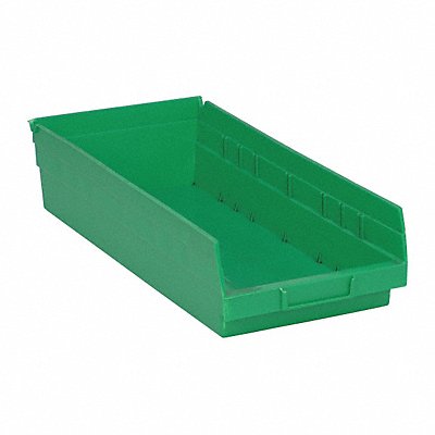 F0619 Shelf Bin Green Polypropylene 4 in MPN:QSB108GN