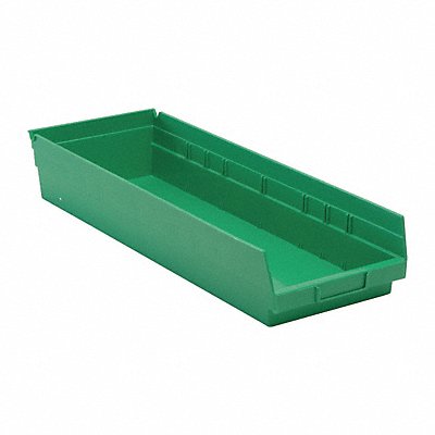 F0623 Shelf Bin Green Polypropylene 4 in MPN:QSB114GN