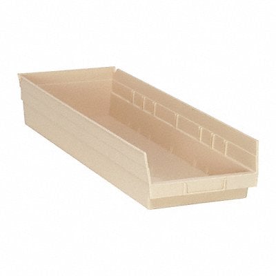 F0623 Shelf Bin Ivory Polypropylene 4 in MPN:QSB114IV