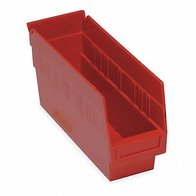 D5563 Shelf Bin Red Polypropylene 6 in MPN:QSB201RD