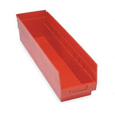 E5736 Shelf Bin Red Polypropylene 6 in MPN:QSB206RD