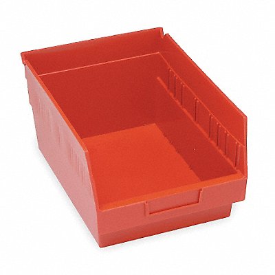 E5730 Shelf Bin Red Polypropylene 6 in MPN:QSB207RD