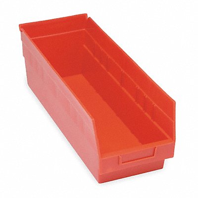 E5733 Shelf Bin Red Polypropylene 6 in MPN:QSB208RD