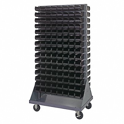 Mobile Louvered Floor Rack Steel 240Bins MPN:QMD-36H-220BK