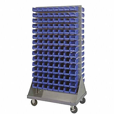 Mobile Louvered Floor Rack Steel 240Bins MPN:QMD-36H-220BL