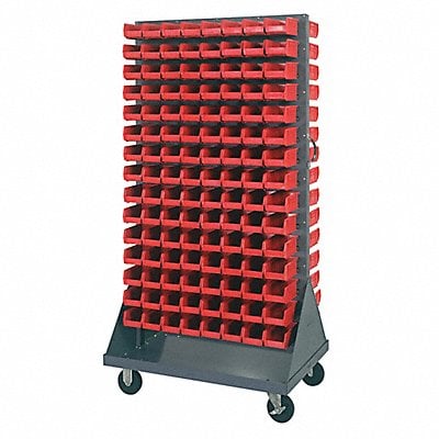 Mobile Louvered Floor Rack Steel 240Bins MPN:QMD-36H-220RD