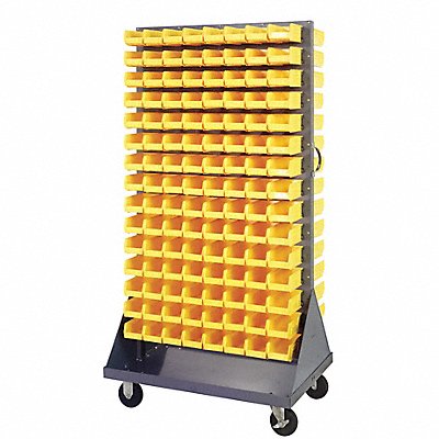 Mobile Louvered Floor Rack Steel 240Bins MPN:QMD-36H-220YL