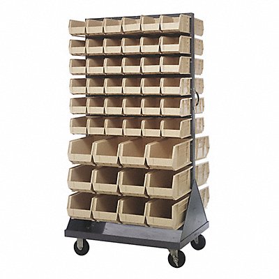 Mobile Louvered Floor Rack Steel 96 Bins MPN:QMD-36H-230240IV