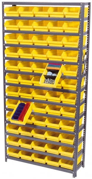 Floor Pick Rack: Double-Sided Mobile Pick Rack Unit with Shelf Bins, 4,200 lb Capacity, 12