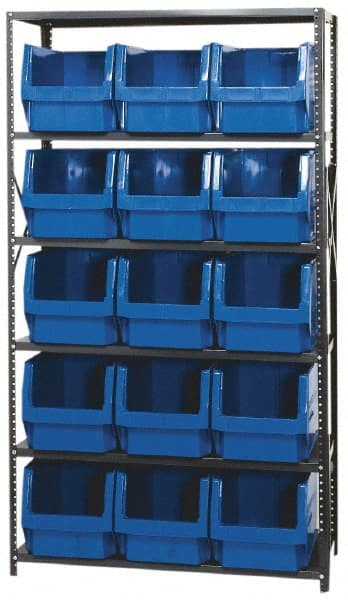 Pick Rack: Open Hopper Storage Unit with Bins, 2,375 lb Capacity, 18