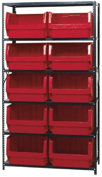 Pick Rack: Open Hopper Storage Unit with Bins, 2,375 lb Capacity, 18