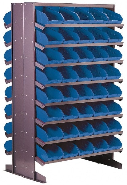 Floor Pick Rack: Double-Sided Floor Pick Rack Unit with Shelf Bins, 24