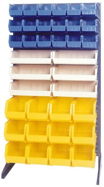 Pick Rack: Single-Sided Louvered Rack with Bins, 300 lb Capacity, 15