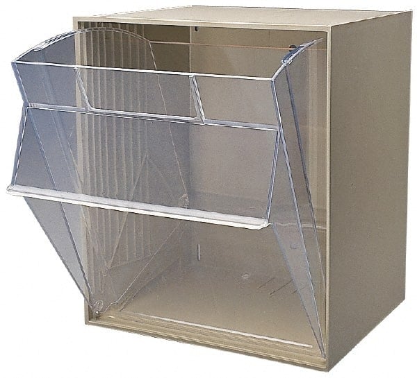 Single Compartment Ivory Small Parts Tip Out Stacking Bin Organizer MPN:QTB 301 IVORY